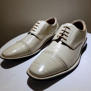 Liberty Zeno Owen Leather Oxford Dress shoes. Size 11, beige (LS-162)